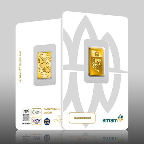 24K Gold Bar ANTAM (3 Gram) | Mirage Jewelry - Your Custom Jewelry